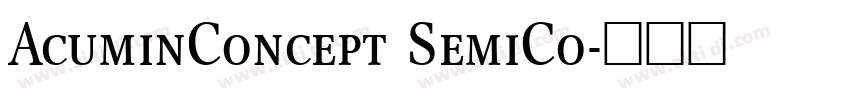 AcuminConcept SemiCo字体转换